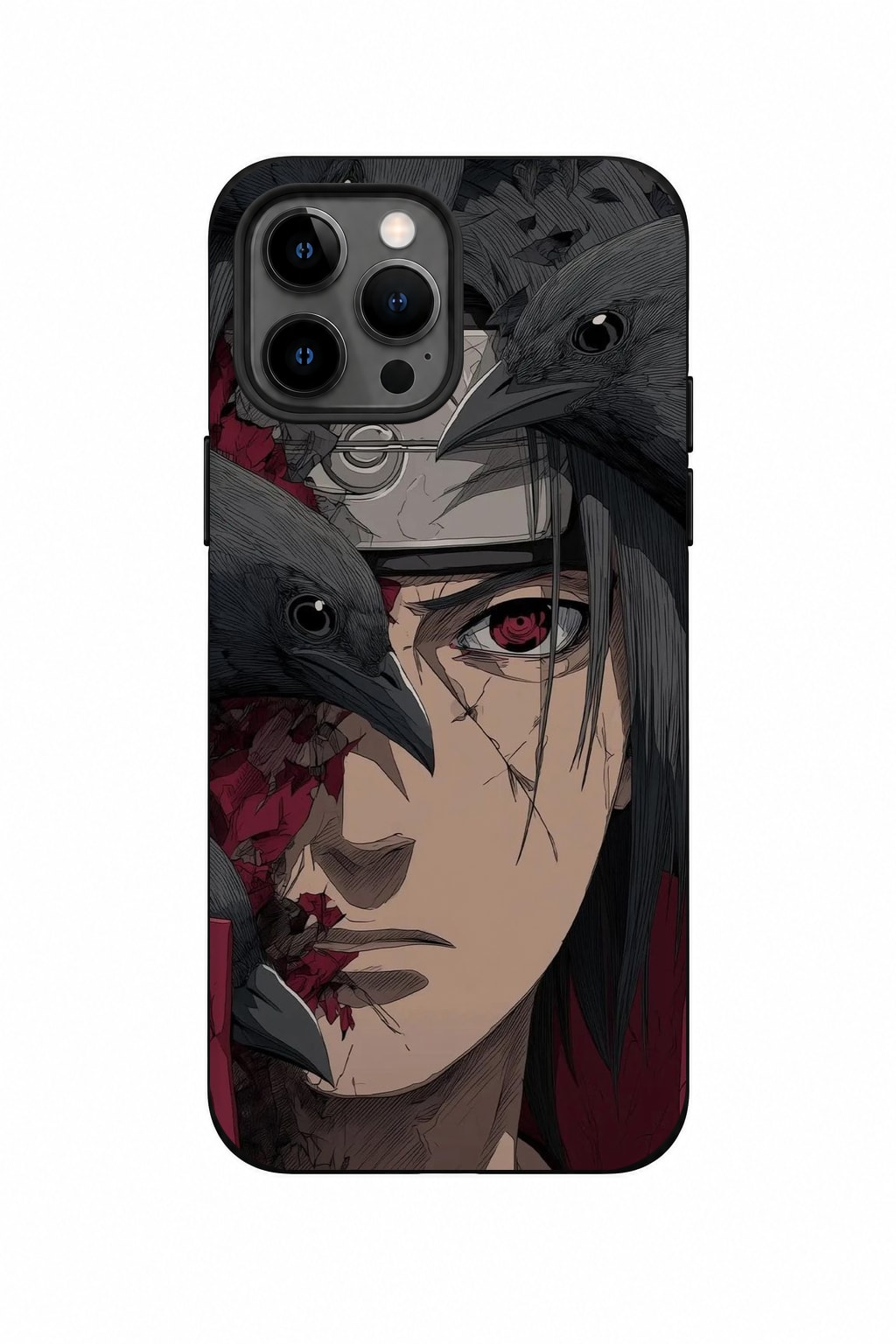 غطاء هاتف Itachi Dark Crow Aesthetic Art من تصميم Kuro Canvas – OUBELLE