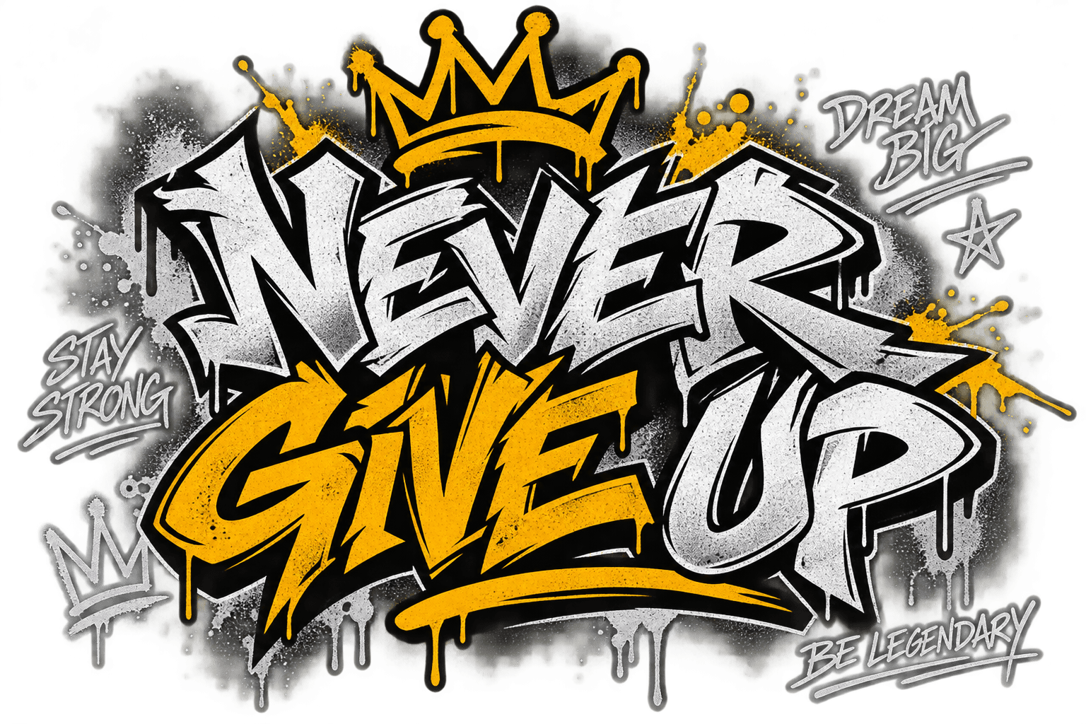 Sticker Never Give Up par Reda – OUBELLE