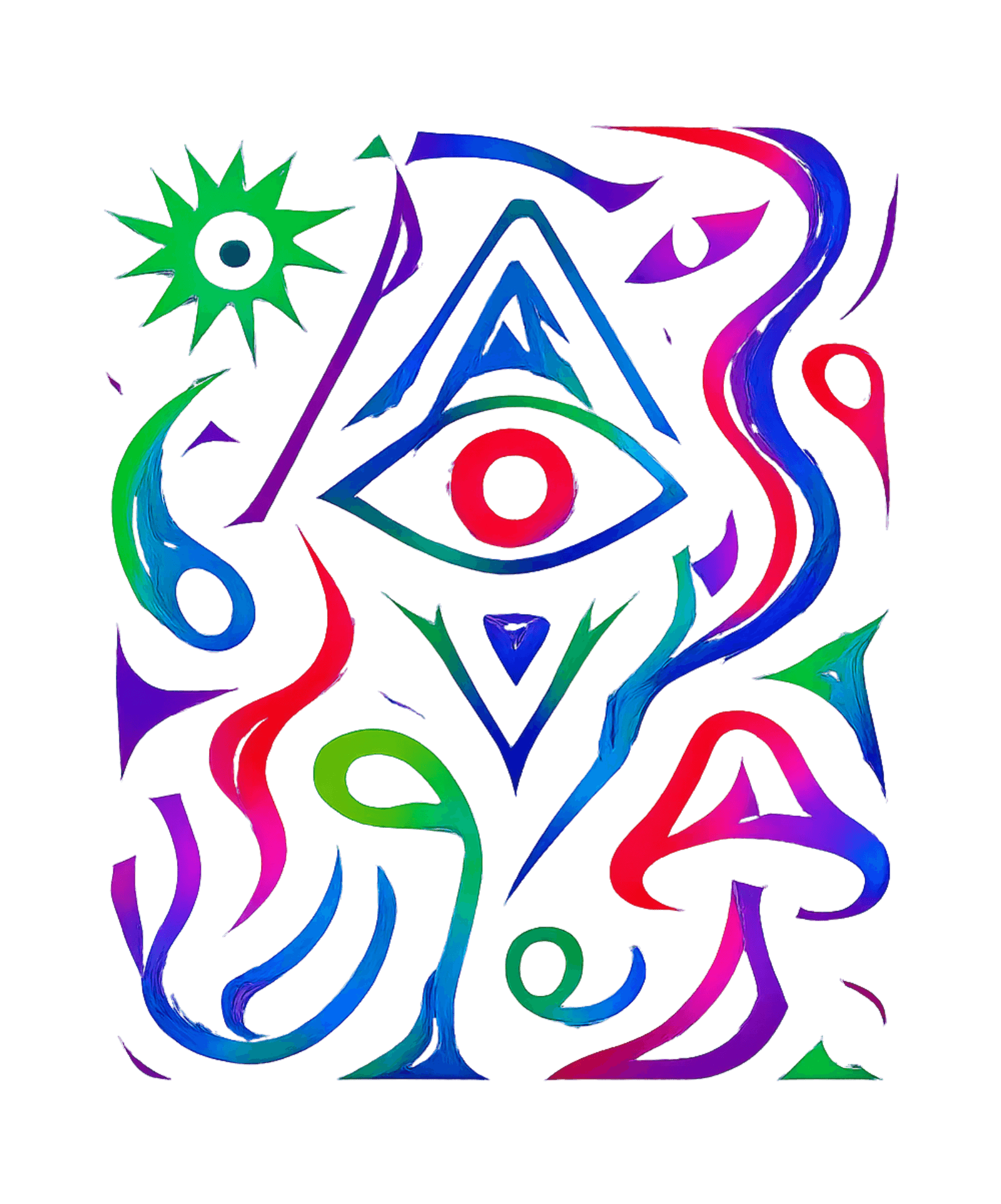 Psychedelic Eye Mushroom Trippy Acid Art