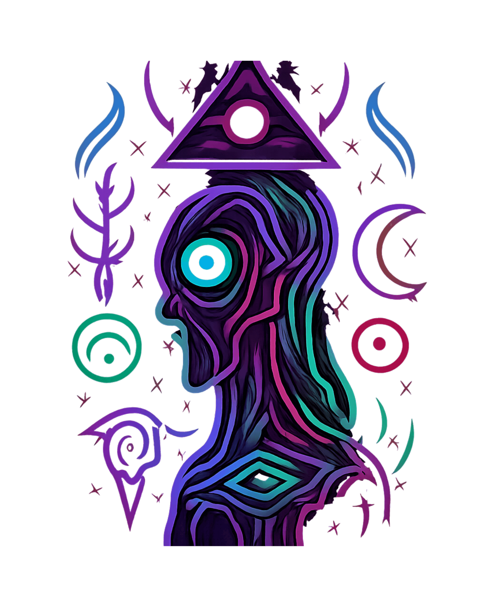 Cosmic Alien Eye Psychedelic Sacred Geometry