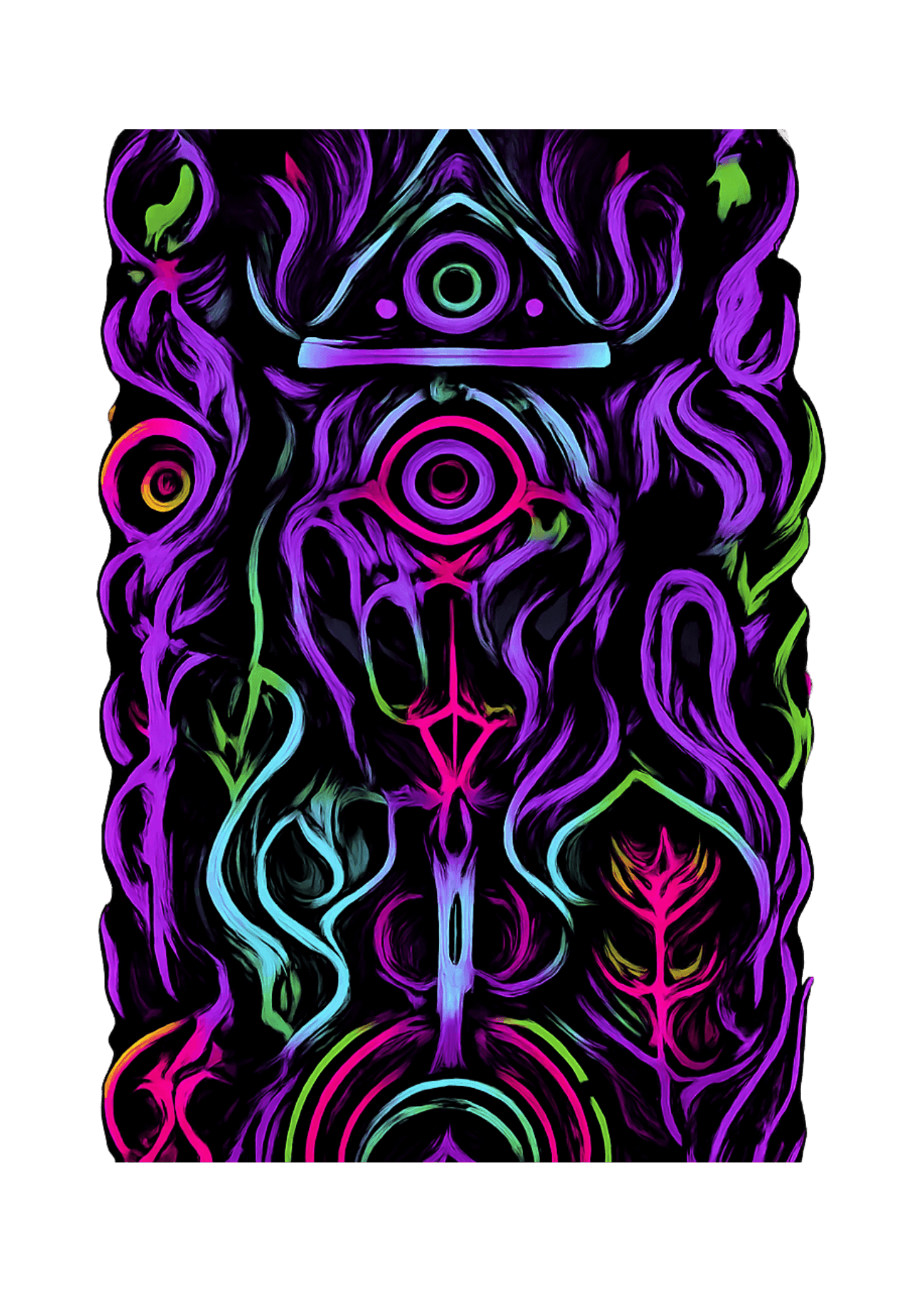 Mystic All Seeing Eye Neon Psychedelic Art