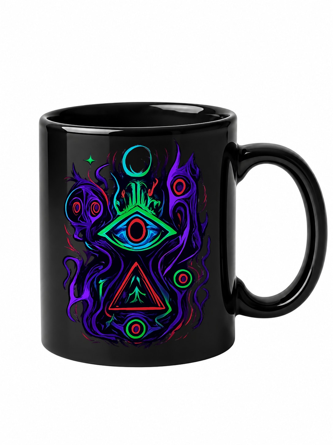 Psychedelic Eye Pyramid Trippy Cosmic Art