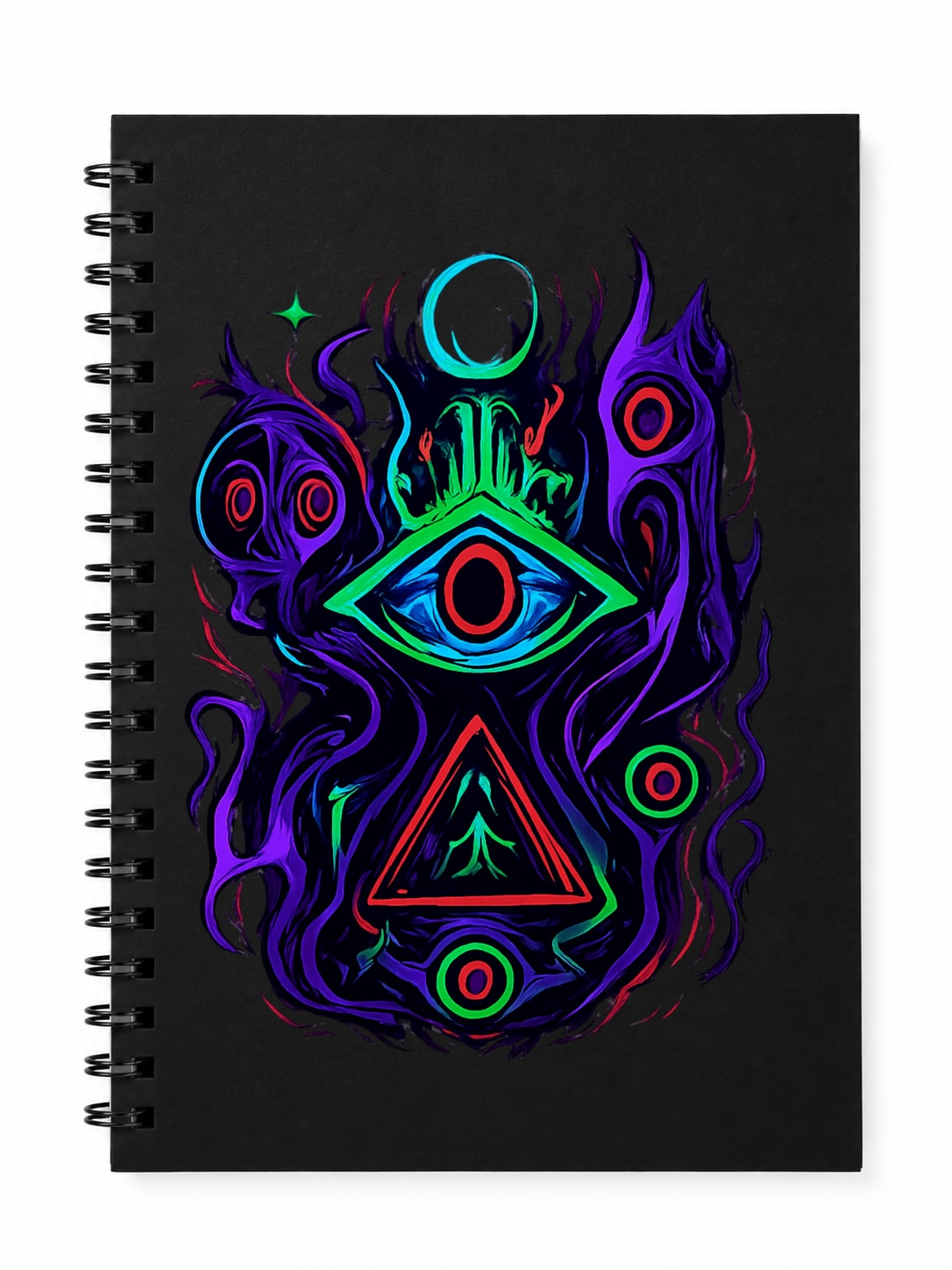 Psychedelic Eye Pyramid Trippy Cosmic Art