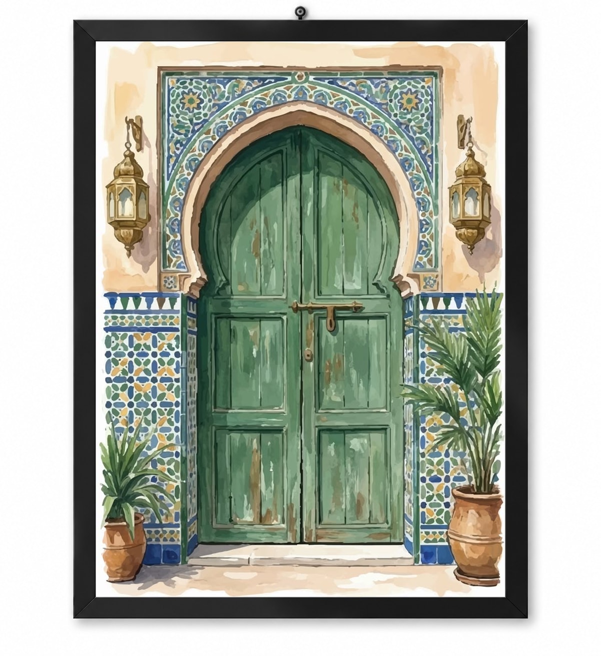 Green Riad Door