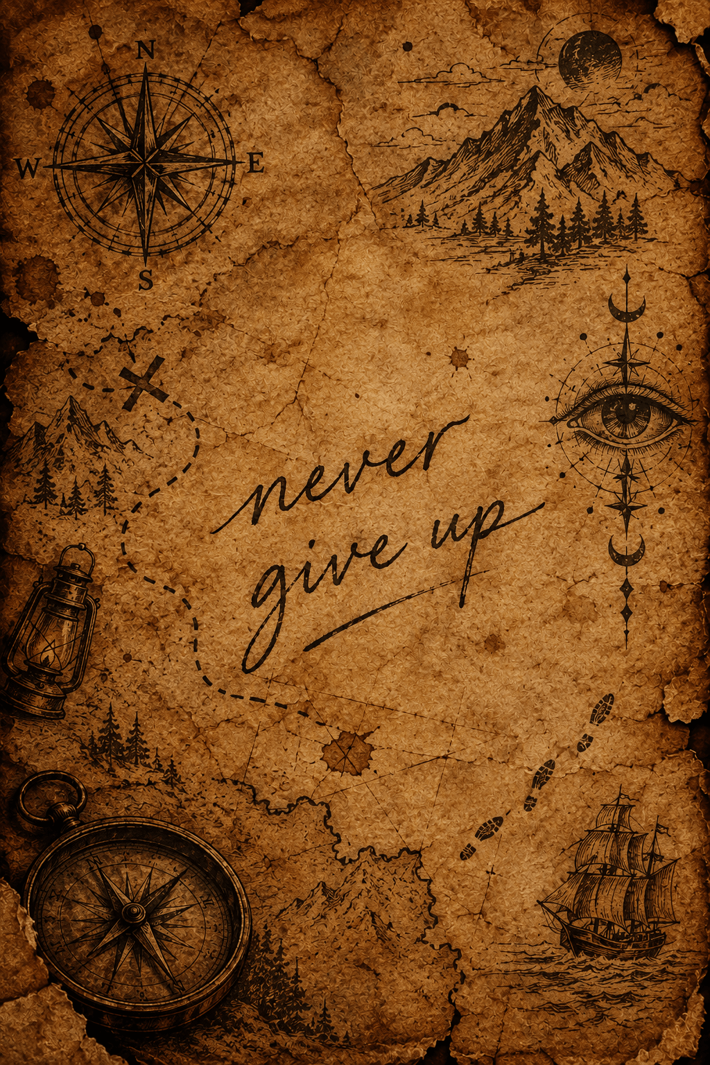 Sticker Never give up par Tifa – OUBELLE