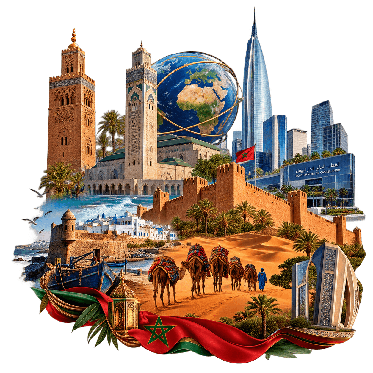 Sticker المغرب بين الاصالة و المعاصرة par Tifa – OUBELLE