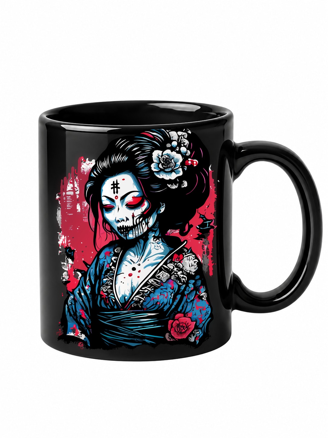 Dark Geisha Skull – Japanese Gothic Woman Skull Art