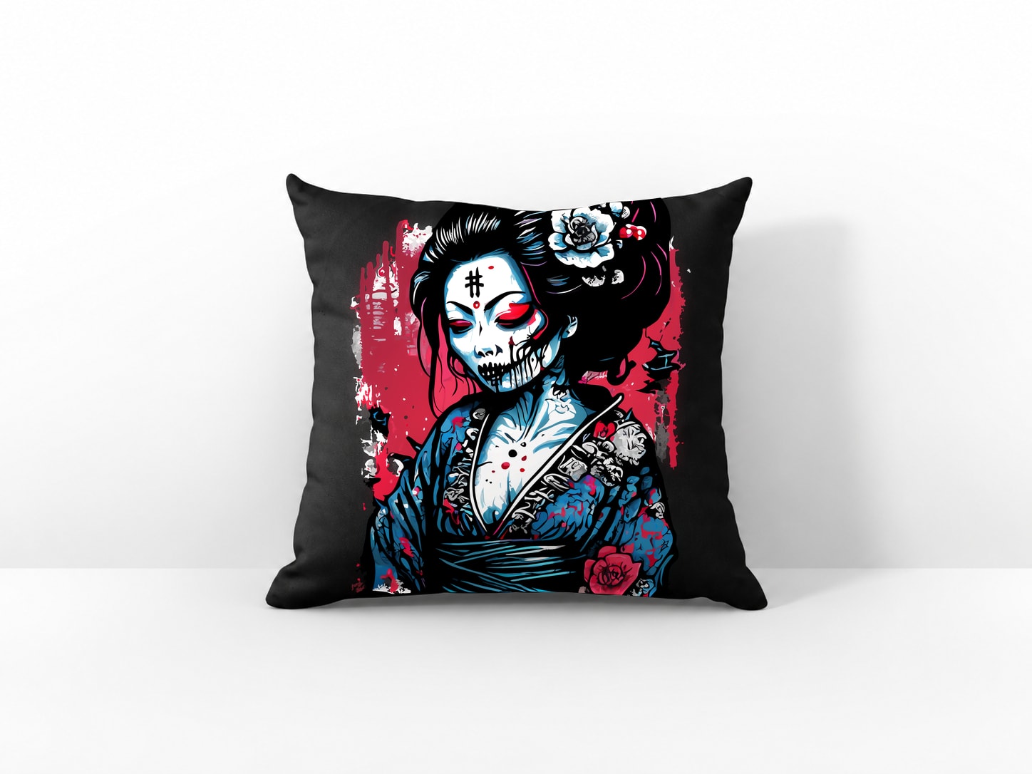Dark Geisha Skull – Japanese Gothic Woman Skull Art