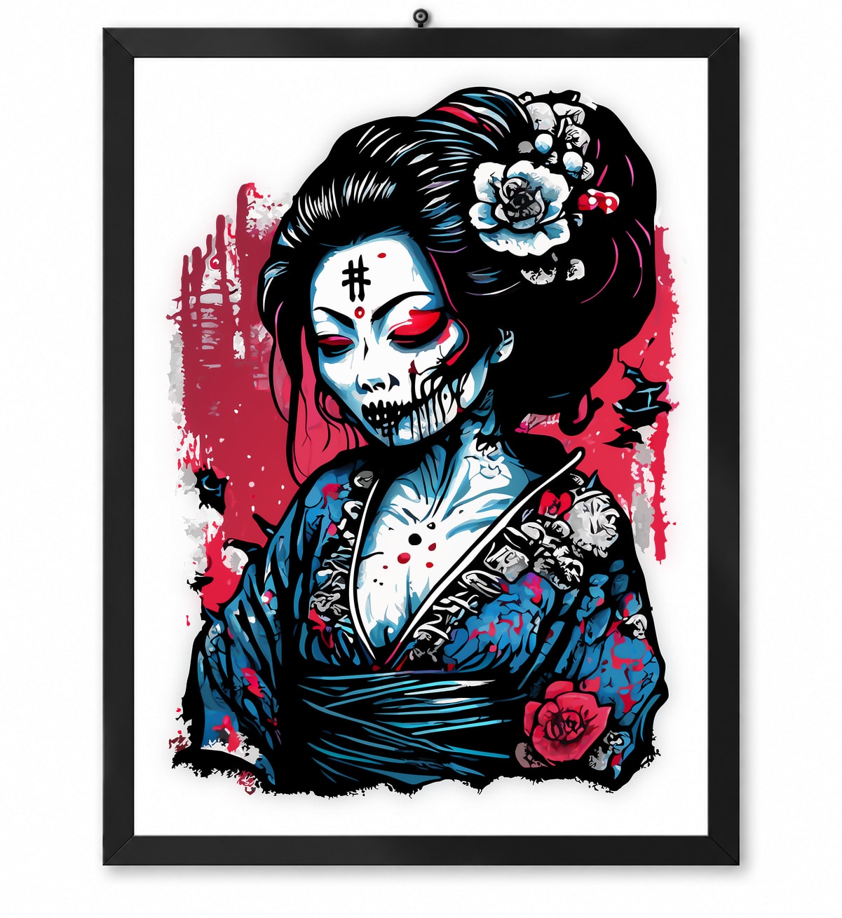 Dark Geisha Skull – Japanese Gothic Woman Skull Art