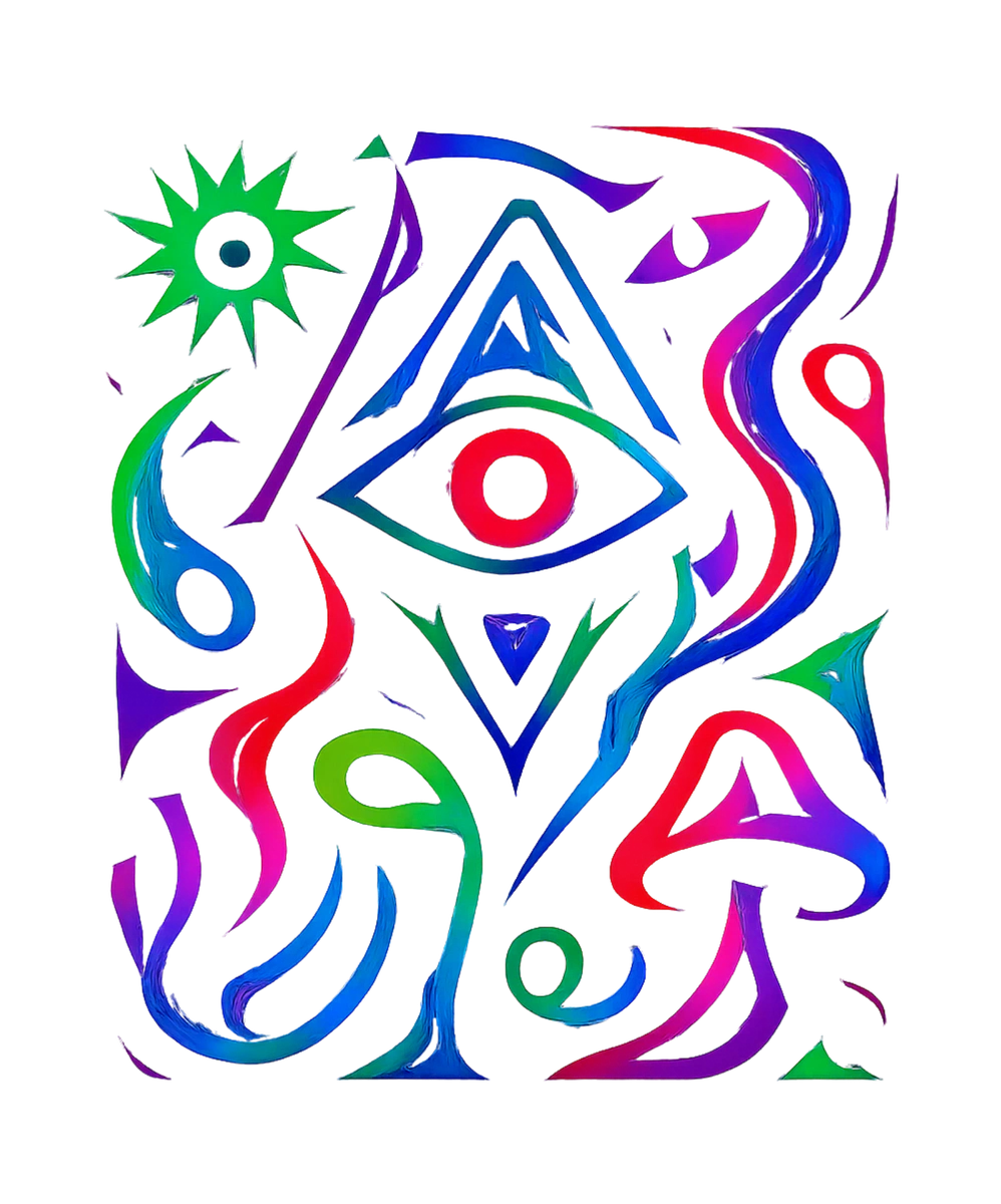 Psychedelic Eye Mushroom Trippy Acid Art