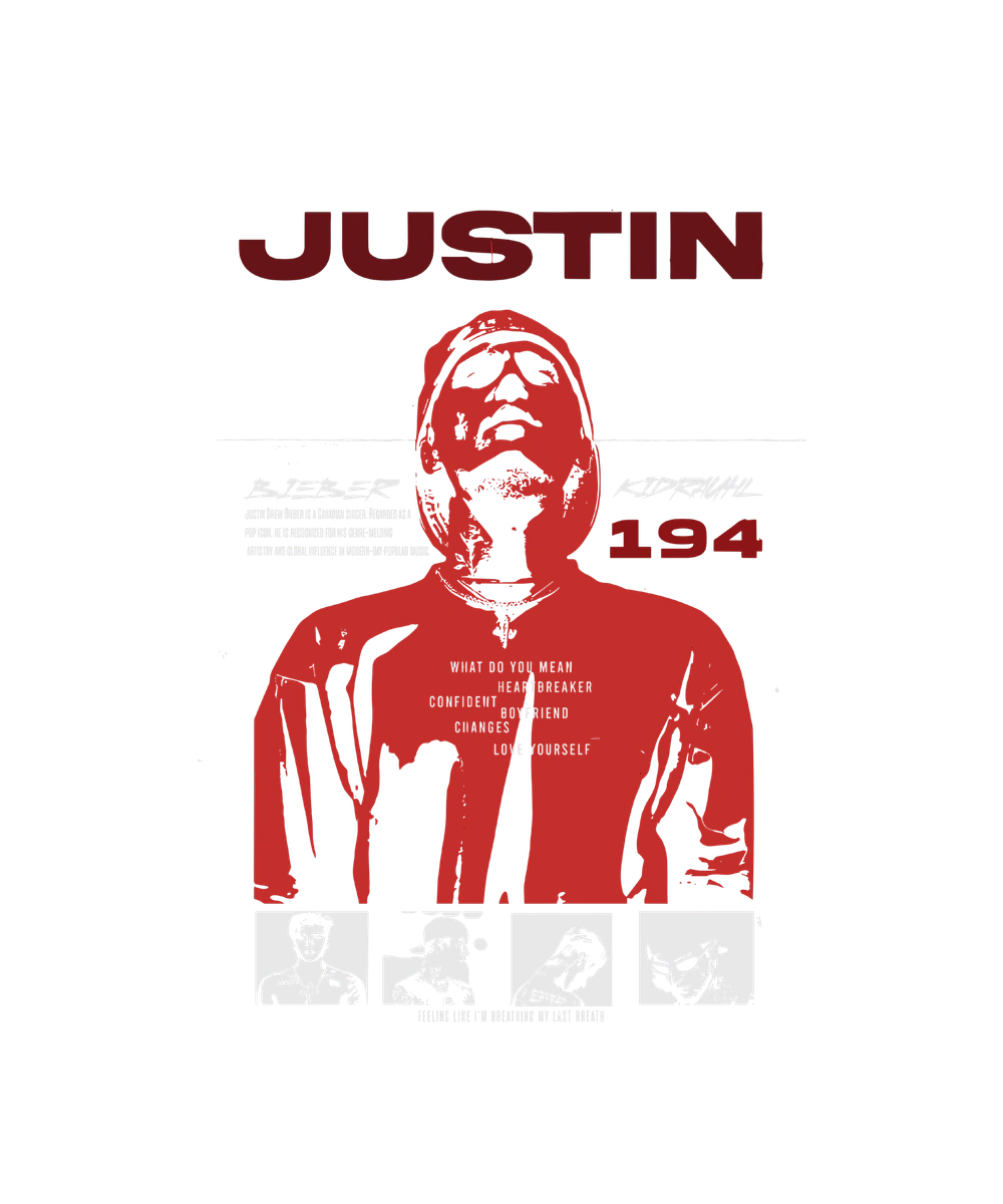 Justin Bieber Vintage Graphic Poster Art