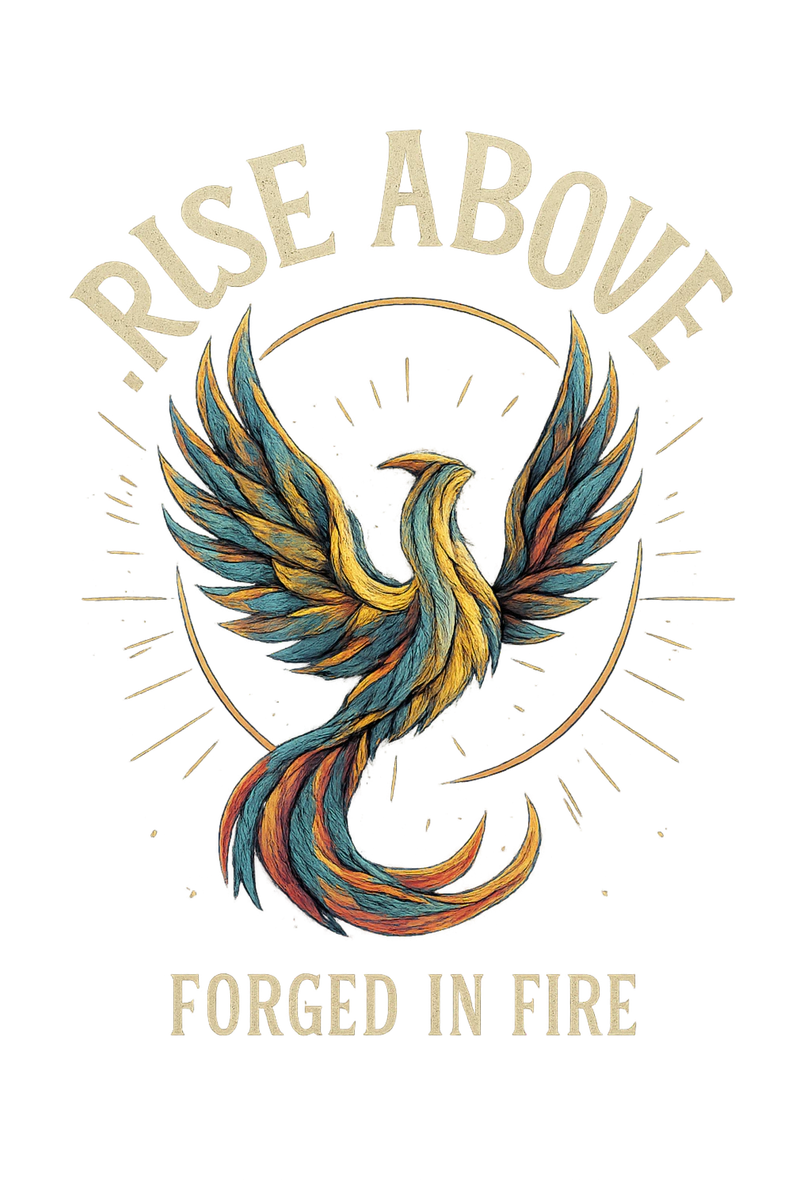 Majestic Phoenix Rise Above Celestial Emblem